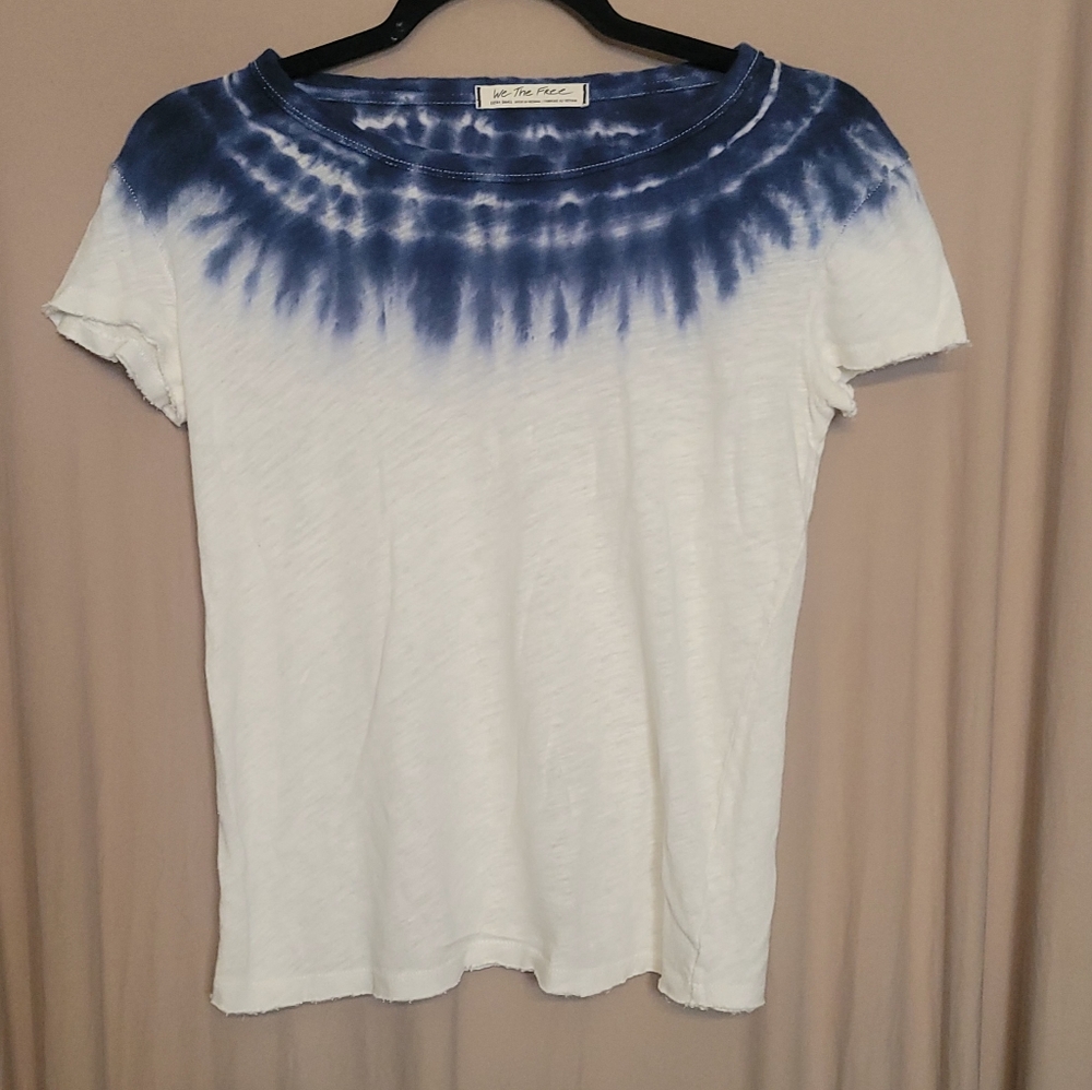 We the Free Linen Cotton blend XS tie dye top
